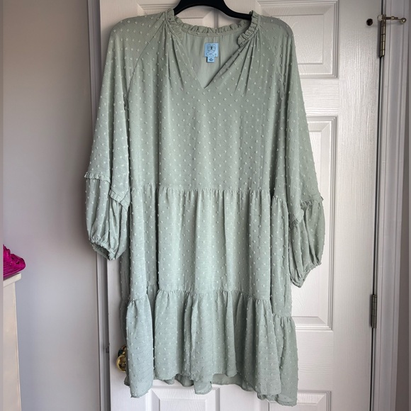 CeCe Dresses & Skirts - CeCe Light Green Long Sleeve Dress